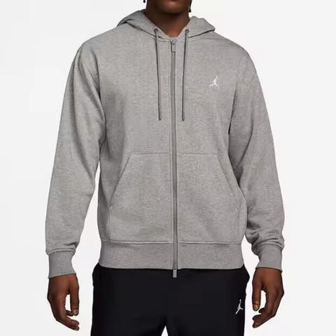 Nike Jordan Hooded Knit Comfortable Outdoor Men's Zip-Up Jacket, Loose Fit, Lightweight, Soft Sports