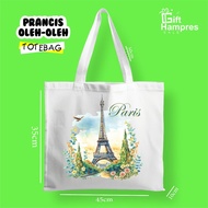 Totebag, a typical souvenir from France, France, Paris Totebag, a souvenir made of/ canvas.