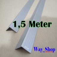 LIST ALUMUNIUM L 150cm "TEBAL" Lis alumunium siku List L Lis L