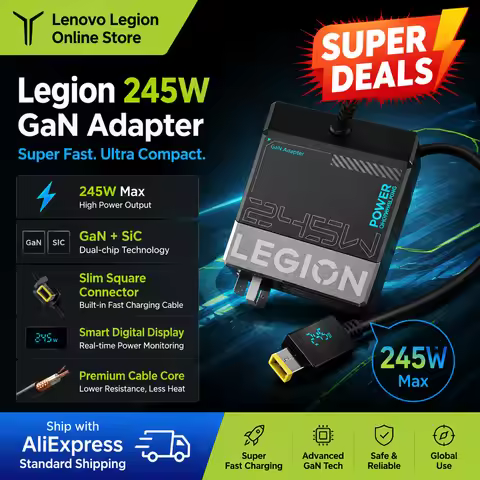 Original and brand new Lenovo LEGION charger 245W GaN5.0 type notebook power adapter multi-device co
