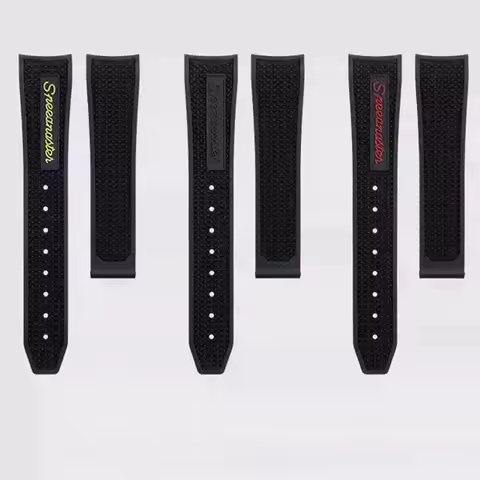 Natural Rubber 22mmWatchband for Omega Speedmaster Seamaster 300 Soft Silicone Moonwatch S Watch Str