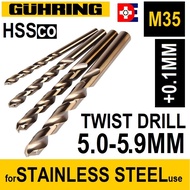 Guhring drilling HSS Drill bit Jobber drill Twist drill stainless steel drill 5.0 5.1 5.2 5.3 5.4 5.