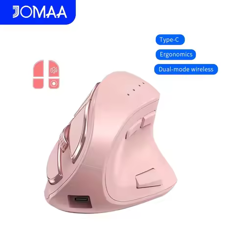 Ergonomic Mouse Blueooth Wireless Vertical Mouse Rechargeable Optical Mice for iPad Laptop Computer