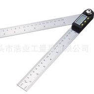 Two-in-One Angle Ruler Digital Display Stainless Steel Angle Meter Digital Protractor] [200MM360 Deg