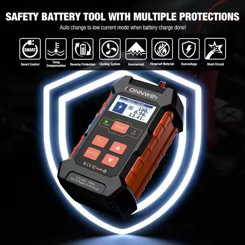 3 in 1 Konnwei KW520 Car Battery Tester Tools for 12V/10A 24V 5A Auto Car Truck Battery Tester Pulse