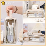 SUER Pencil  Cute Large Capacity Stationery Box Kawaii Stationery Bag School Pencil Cases School Storage