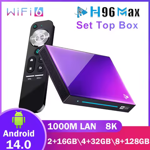 H96 MAX M9 AI Android 14 TV BOX Rockchip RK3576 NPU 6TOPS 8-Core 2.4G 5G Wifi6 BT 1000M LAN 8K 4K 12