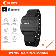 COOPSO เครื่องวัดชีพจรแขน HW706สำหรับขี่จักรยาน,เซ็นเซอร์วัดอัตราการเต้นของหัวใจ IP67กันน้ำบลูทูธใช้ได้การ์มินไบรตันสายมอนิเตอร์เครื่องวัดชีพจร Magene Xigsoss