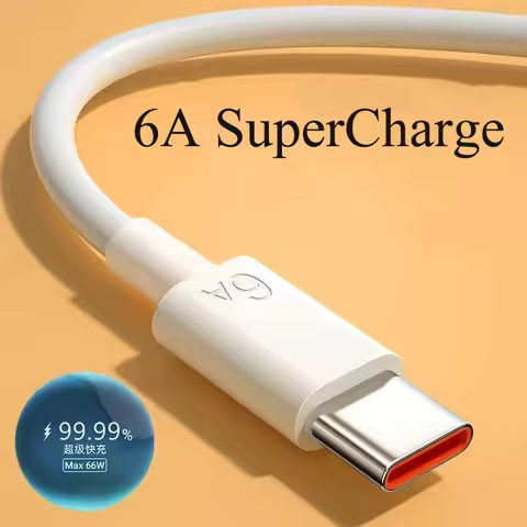 6A USB C Cable For Huawei Original 66W 88W 100W SuperCharge Fast Charging Line Cord 1/1.5/2 M For Hu