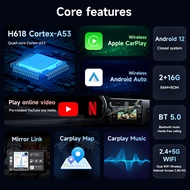 apple car play wireless Wireless CarPlay Plug and PlayCarplay ไร้สาย Android auto แบบมี 2 in 1 แบบมี