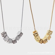 Hanging Square Necklace Classy Clavicle Necklace Hundred Men Women Chain ambush Trendy Letter Simple
