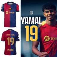 XY Sl 2024-2025 La Liga FC Barcelona Lamine Yamal เหย้าเสื้อฟุตบอลเด็กผู้ใหญ่ขนาดบวก YX