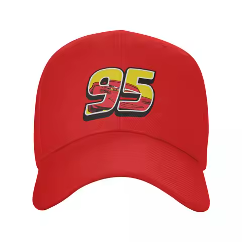 Adult Cars 3 Lightning McQueen Go 95 Cap Retro Baseball Caps Polyester Dad Hat Trucker Hat Breathabl