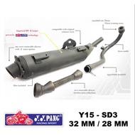 Y15 Y15ZR YYPANG SD3 RACING EXHAUST PIPE SYSTEM AMP MOTOR 28MM 32MM EKZOS MUFFLER