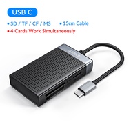 [ออกใบกำกับ- ทักแชท] ORICO 4 in 1 USB 3.0 Card Reader 5Gbps USB C Portable Memory Smart Card Reader 