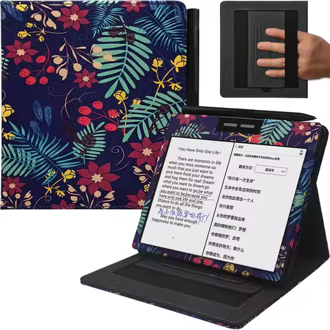 GAUGGER Double Stand Case for Bigme B751C Color Ebook 7 Inch E-Ink Paper Tablet Cover with Auto Slee