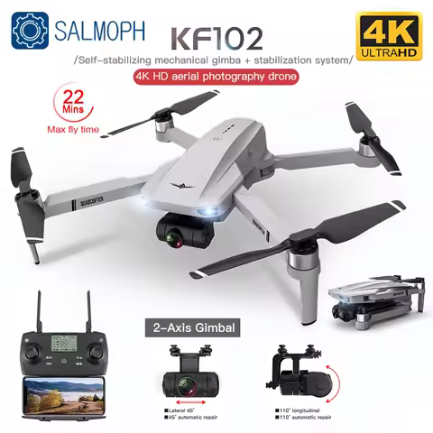 KF102 / KF102MAX Drone 4K Profesional with HD Camera 5G WiFi GPS 2-Axis anti shake Gimbal Quadcopter