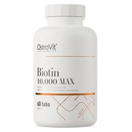 OstroVit Biotin 10.000 µg MAX 60 tablet Vegan Vitamin H B7 Suplemen Vitamin Import Saraf Energi Kuli