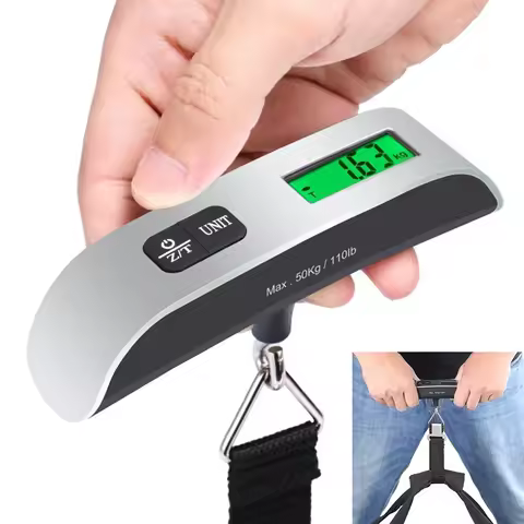 50kg Digital Luggage Scale Travel Portable Suitcase Hanging Scales with Backlight Electronic Fishing