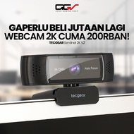 TECGEAR Sentinel 2K V2 Webcam with Privacy Shutter, AF, Mic, - Webcam