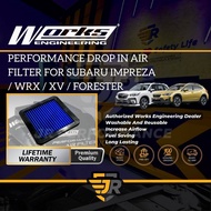 Works Engineering Washable Drop In Replacement Air Filter Impreza WRX XV Forester Penapis Udara WE-A