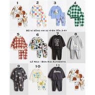 [FORM TO] Cotton flannel set for boys and girls HM UK/ES auth sizes from 4-6m TO 3-4y