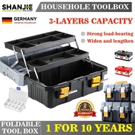 3-layer Toolbox Folding Storage Box Multifunctional Portable Hardware Universal Electrician Storage 
