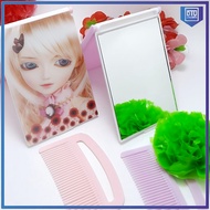 Cermin Lipat Mini Plus Sisir 2in1 Motif Barbie Souvenir Kaca Saku