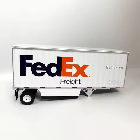Diecast 1:50 Scale Simulation FedEx Container Freight Truck Transporter Trailer Container Truck Mode