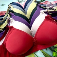 Baju Dalam Wanita Bra Tiada Besi Kain Licin Size 36~46CD- Women Bra Soft Fabric Non Wire Bra