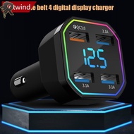 RL 66W 4 Ports Car Charger Fast Charging PD QC3.0 USB C lntelligent Car Charger Type C Adapter O2W4