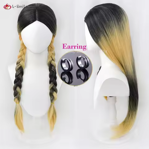 High Quality Anime 75cm Haitani Ran Cosplay Wig Haitani Ran Haitani Rindo Wigs Yellow Black Double T