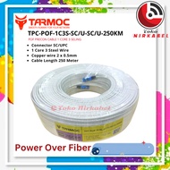 Tarmoc TPC-POF-1C3S-SC/U-SC/U-250 White | Preconnectorized Drop Cable with POF 250 Meters