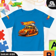 SAKAH STORE KIDS HOTWHEELS CHILDREN'S T-SHIRT vw Beetle DIECAST LOGO Ages 1-10 Years