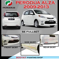 PERODUA ALZA 2008 2009 2010 2011 2012 2013 SE STYLE FULLSET SKIRTING(FRONT SKIRT,SIDE SKIRT, REAR SKIRT)PU GETAH BODYKIT