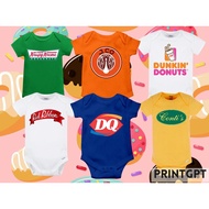 [BABY ONESIE] DONUT AND CAKE THEME | SWEET THEME | JCO KRISPY KREME DUNKIN | BABY MILESTONE