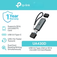 TP-Link | UA430D | 2 in 1 | Card Reader | USB 3.0 Type-C&A to SD & microSD 3.0 | Portable