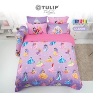 (New) TULIP ชุดเครื่องนอน ผ้าปูที่นอน ผ้าห่มนวม รุ่น TULIP Delight พิมพ์ลาย ดิจิตอลปริ้น Princess DLD005 ลิขสิทธิ์แท้ดิสนีย์ ลายเจ้าหญิง