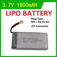 Lipo Battery 3.7V 1800mAH 1100mAH For Drone Helicopter Air Craft Car RC JST MX Connector