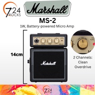 Marshall MS-2 1-watt Battery-powered Micro Guitar Amp Red Marshall MS2 1watt Guitar Amplifier Marshall Amplification