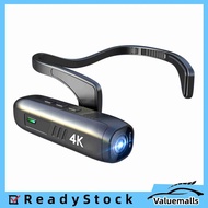 Valuemalls Head Mounted Camera 4K 30FPS Anti Shake and 120° Wide Angle Lens Video