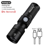 Alonefire X50 di động có thể sạc lại zoom đèn Pin LED Mini P200 đèn flash Torch đèn lồng 3modes Đèn 