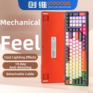 Coocaa | Gaming Keyboard 98 Keys Mechanical Feel Wired