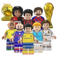 TV6502 Ramos Kaka Haaland Messi Ronaldo Benzema Football Star Player Collection Mini Building Blocks