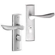 Online-Home Aluminum Alloy Lever Lock Door Handle Set POLISHED CHROME Lockset Latch Front Back Internal Door Handle Lock #1
