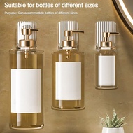 EMPIRICAL Transparent Soap Bottle Holder Free of Punch Self-Adhesive Shampoo Holder Portable Wall Hanger Shampoo Bottle Clip Bathroom Organizer Holder