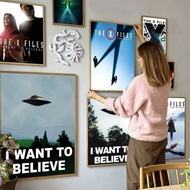 I WANT TO BELIEVE The X Files HD Quality Poster Wall Art Canvas Painting Study Home Decor