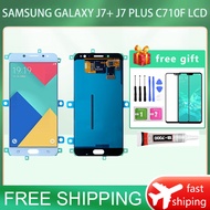 Original For Samsung Galaxy J7+ J7 Plus C710F / C8 / SM-C710F /DS LCD Display Touch Screen Parts