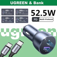 UGREEN USB C Car Charger 52.5W Type C Car Charger PD 30W&QC 18W Fast Car Charger Adapter