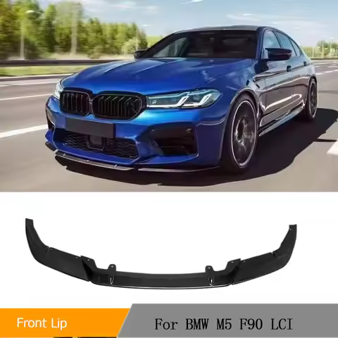 3PC Front Bumper Lip Spoiler Splitters for BMW F90 M5 LCI Competition 2021-2023 Front Lip Splitters 